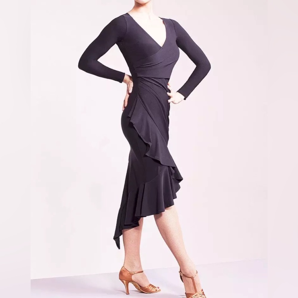 Sexy Black V Neck Dress